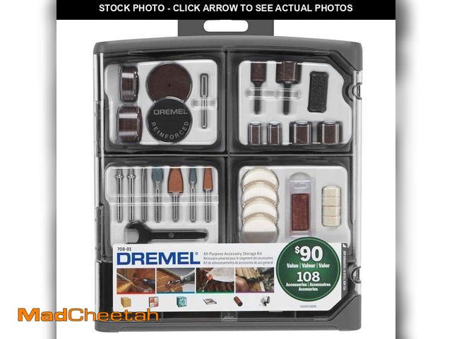 Lot 74-14585011 - Dremel Rotary Tool All-Purpose Accessory Kit (108-Piece) 708-01 - UNUSED