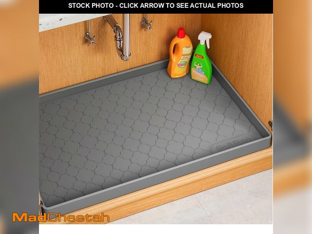 Lot 74-13716188 - Jin&amp;Bao Waterproof Under Sink Mat 19" x 19", Thick Silicone Mat Cabinet Protector for Kitchen an...