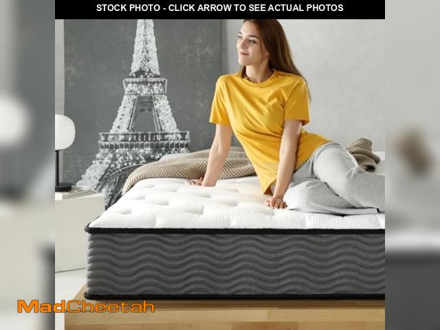 Lot 74-12387939 - Zinus 10 Inch True Support Hybrid Mattress [New Version], Fiberglass Free, Firm Feel, Motion Isolati...