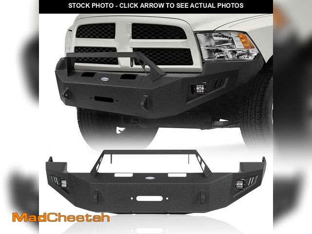 Lot 74-14251945 - Hooke Road Ram 1500 Front Bumper, Full Width Offroad Bumper w/Winch Plate &amp; LED Lights for 2009 ...