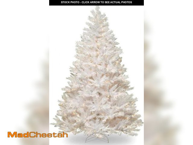 Lot 74-12288605 - National Tree Company Pre-lit Artificial Christmas Tree | Includes Pre-strung White Lights and Stand...