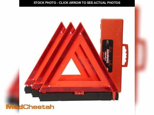 Lot 74-14274278 - WORKKOOL Safety Triangles DOT Approved, Standard Warning Triangles Enmergency Reflector, Emergency T...