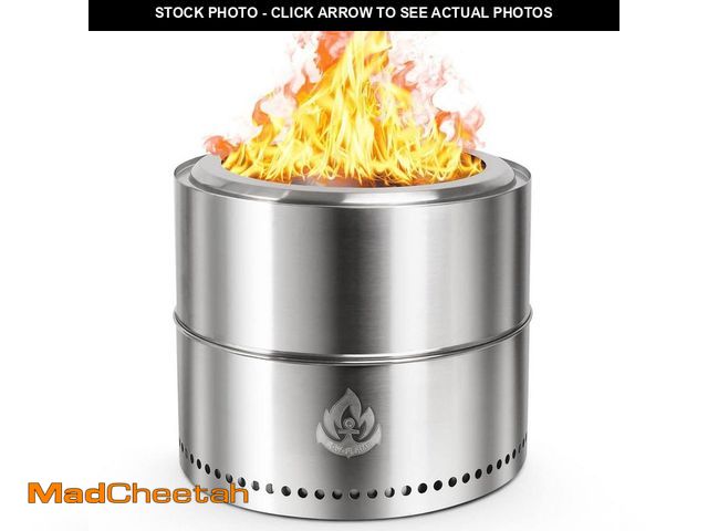 Lot 74-14312947 - R.W.FLAME 19 in. Outdoor Wood-Burning Stainless Steel Portable Round Fire Pit for Yard, Camping and ...