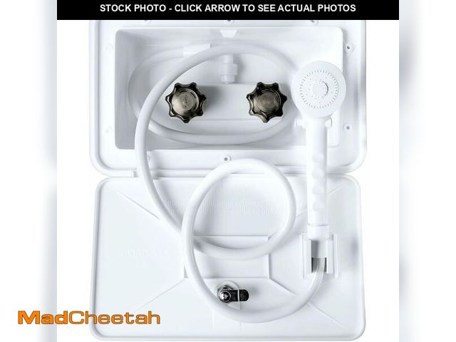 Lot 74-13959827 - DSRTLP RV Exterior Shower Box Outdoor Camper Trailer Shower Kit with Shower Faucet Shower Head and H...