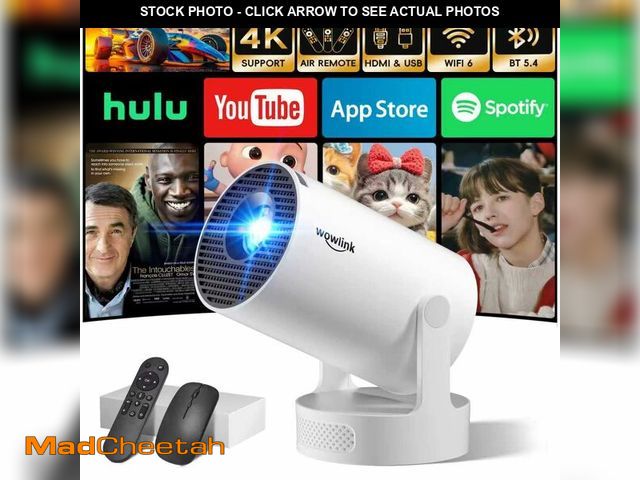 Lot 74-12707992 - [Built-in Apps &amp; 2025 Upgraded] Mini Projector with WiFi 6 and Bluetooth 5.4 Support 4K 1080P Au...