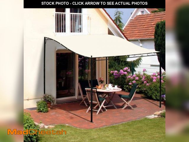 Lot 74-12145825 - Outsunny 10 ft. x 10 ft. x 8 ft. Steel Frame Pergola Patio Canopy Gazebo with Durable and Spacious W...