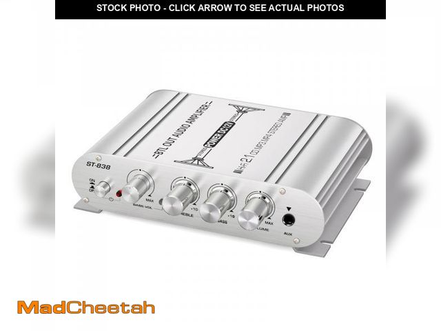 Lot 74-12435816 - Facmogu ST-838 2.1CH Audio Power Amplifier, RMS 20Wx2+40W Class D Stereo Digital Audio Amp with Subw...