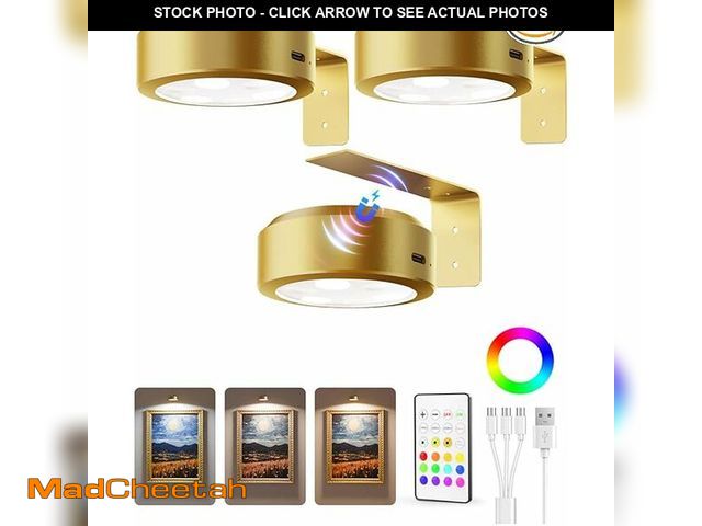 Lot 74-13709561 - EZVALO Picture Lights for Wall, 2000mAh Rechargeable Battery Magnetic Poster Lights with 3 Color Tem...