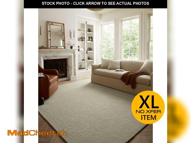 Lot 74-13645289 - Loloi Chris Loves Julia Polly Collection POL-06 Spa/Ivory 7'-9" x 9'-9" Area Rug - UNUSED
