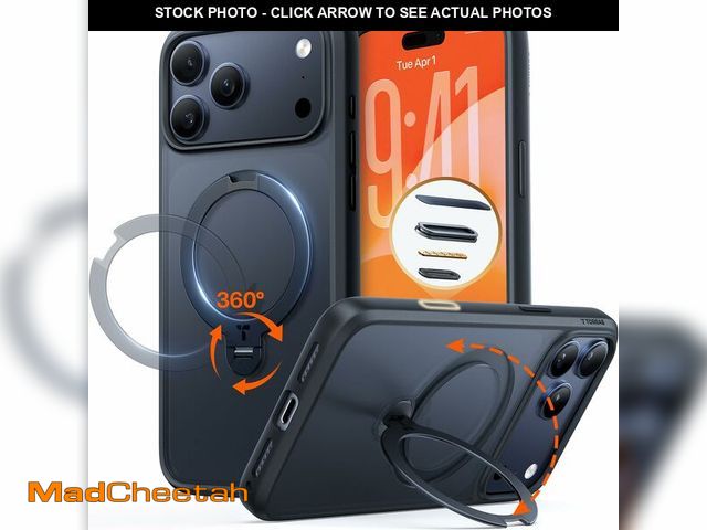 Lot 74-12718002 - TORRAS 360 Magnetic Stand for iPhone 17 Pro Max Case with Camera Control Button, Fit for MagSafe, Mi...