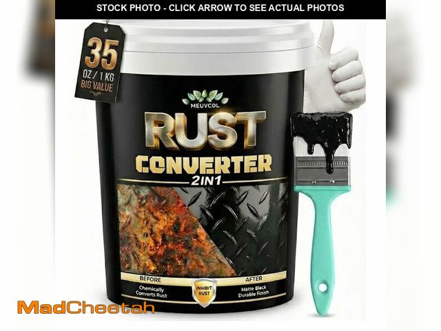 Lot 74-14055496 - 2 in 1 Rust Converter &amp; Metal Primer, 35 oz Black Rust Reformer Paint for Metal, Trailer, Truck ...