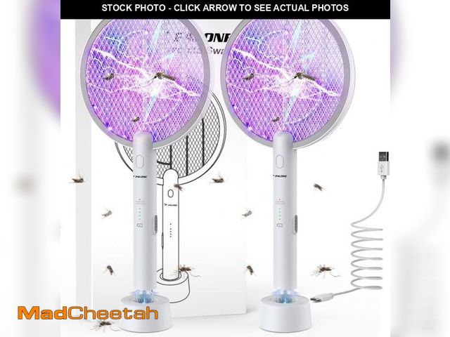 Lot 74-12330306 - *SEE DETAILS* PALONE Electric Fly Swatter 3000V Bug Zapper Racket 2 in 1 Fly Swatter with 1200mAh Ba...