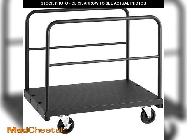 Lot 74-14560905 - SKYSHALO Drywall Cart Dolly, 1800 lbs. Capacity, 2-in-1 Steel Truck with 5 in. Casters, 36 x 24 in. ...