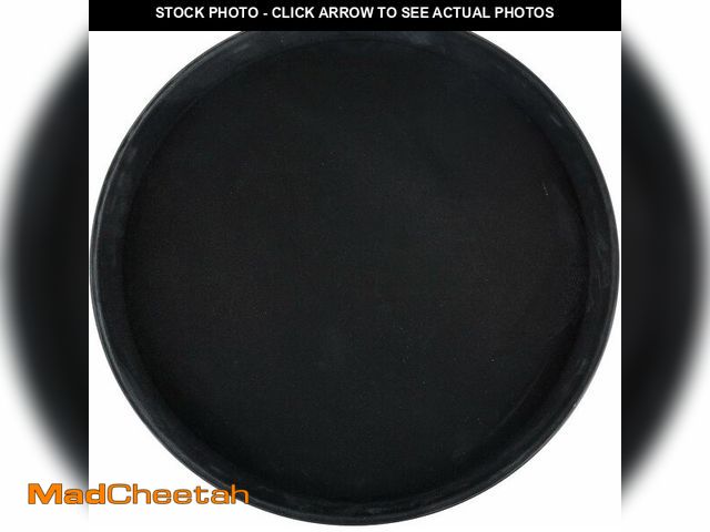 Lot 74-14305299 - Winco 16" Easy Hold Rubber Lined Tray, Black, Round - UNUSED