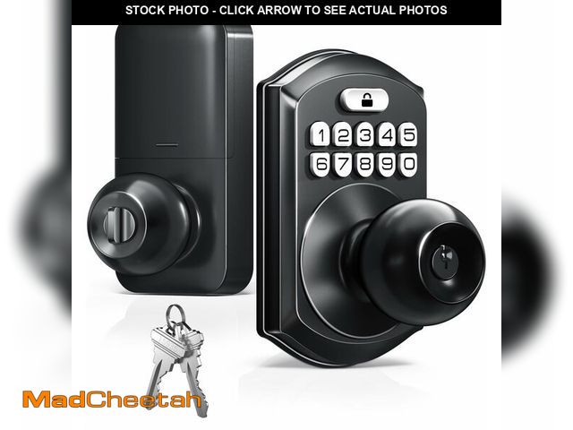 Lot 74-14273020 - TEEHO TE003 Keyless Entry Keypad Door Lock with Handle, Electronic Digital Smart Locks for Front Doo...