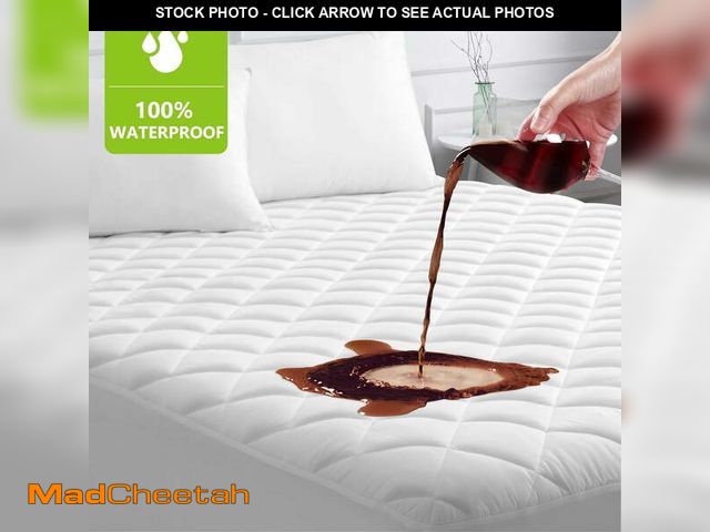 Lot 74-13817681 - JPHOME King Size Quilted Fitted Mattress Pad Cover, 100% Waterproof Mattress Protector, Deep Pocket ...