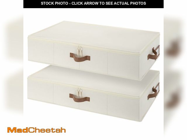 Lot 74-14272687 - StorageWorks Underbed Storage Containers with Lids, 2-Pack 6" Low Profile Under Bed Organizers for C...