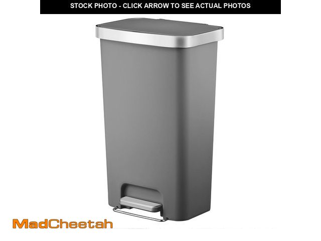 Lot 74-12556672 - Better Homes &amp; Gardens Kitchen Trash Can, 11.9 Gallon Plastic Step Garbage Bin with Soft Close L...