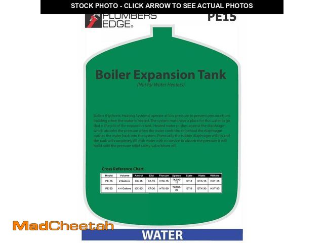 Lot 74-12893863 - Unbranded Plumbers Edge 15 Expansion Tank - USED