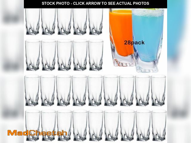 Lot 74-14433873 - wookgreat 28Pack Shot Glass Bulk Set with Heavy Base, 1.3 Oz Whiskey Shot Glasses, Spirits cups, Teq...