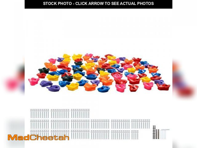 Lot 74-12463166 - SVOPES 72-Rock Climbing Holds, Multi-Size and Multi-Colored, Ideal for both Kids and Adults, Rock Wa...