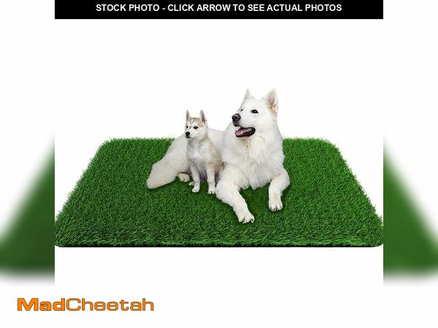 Lot 74-13960945 - Grass Pad for Dogs 39.3 x 31.5 Inches Fast-Drain Artificial Grass for Pets Potty Training, Easy to C...