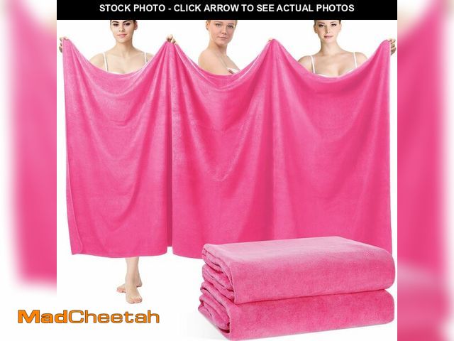Lot 74-14270148 - Mixweer 2 Pcs Oversized Bath Towels, 40 x 80 Inch Giant Microfiber Jumbo Bath Sheets Ultra Soft Bath...