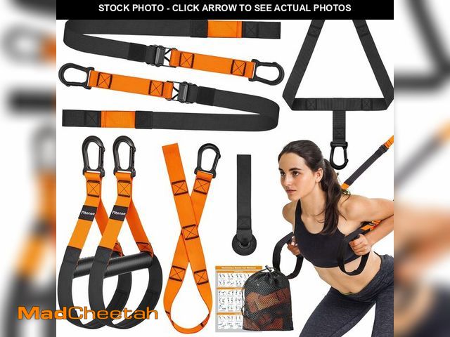 Lot 74-12973185 - Home Resistance Training Kit, Suspension Trainer Straps with Adjustable Extension, Door Anchor, and ...