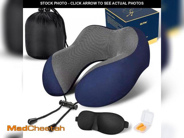 Lot 74-12050910 - MLVOC Travel Pillow 100% Pure Memory Foam Neck Pillow, Comfortable &amp; Breathable Cover, Machine W...
