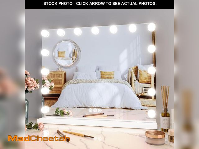 Lot 74-12169070 - GAOMON Vanity Mirror with Lights, Lighted Mirror with 15 Dimmable LED Bulbs, Makeup Mirror with 3X M...