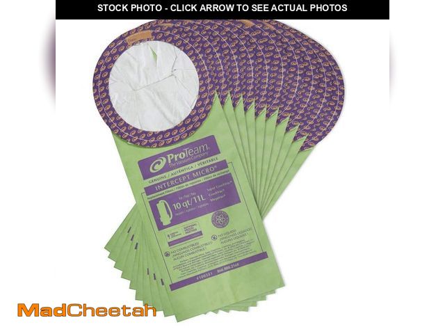 Lot 74-14317269 - ProTeam Intercept Micro Filter Bags for Select 10 Quart ProTeam Cylindrical Commercial Vacuum Cleane...
