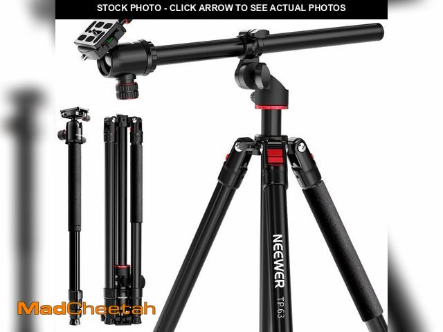 Lot 74-13952724 - NEEWER 90 Inch Tall Overhead Horizontal Camera Tripod Monopod with Ball Head &amp; Flexible Center C...