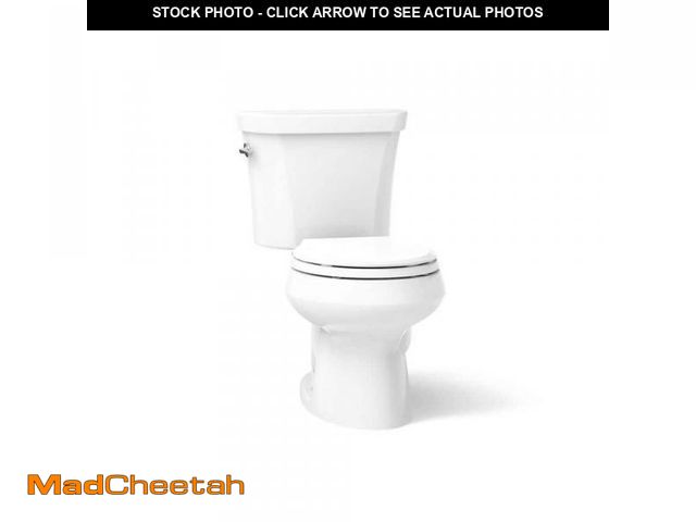 Lot 74-12106253 - ( TANK ONLY) KOHLER Wellworth 12 in. Rough In 2-Piece 1.1 GPF Dual Flush Round Toilet in White Seat ...