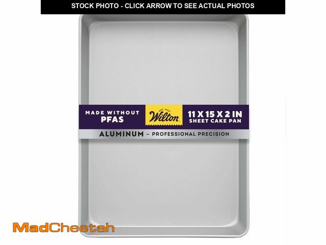 Lot 74-14215186 - Wilton 11 x 15 Inch Aluminum Baking Sheet Pan, 2-Inch Deep Cake Pan, Even Heating, Rust-Resistant, P...
