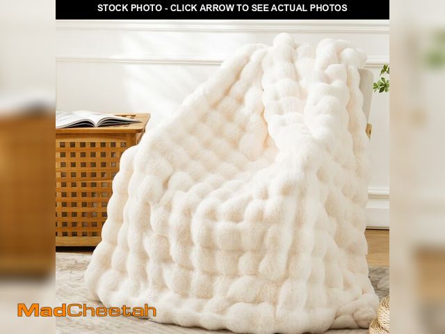 Lot 74-14424004 - BENVWE Faux Fur Throw Blanket for Couch - Cozy Plush Fluffy Soft Thick Bubble Blanket for Living Roo...