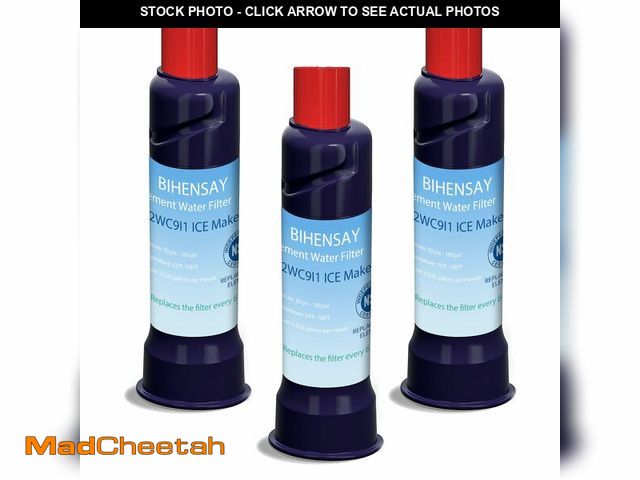 Lot 74-14057344 - BIHENSAY 3-Pack Replacement Water Filter Exact Fit for ICE2 F2WC9I1 ICE Maker, Used in 50 Ib Ice Mak...