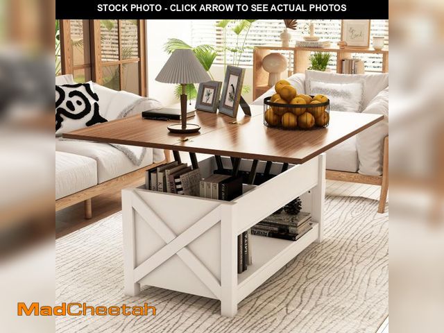 Lot 74-12403235 - 3 in 1 Multifunctional Coffee Table with Storage, Lift Top Coffee Table with Lifting Top and Hidden ...