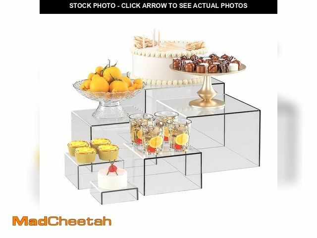 Lot 74-14270738 - OKBHTS 6 Pcs Clear Acrylic Boxes for Display as Buffet Risers and Stands, Food Risers for Party, Tab...