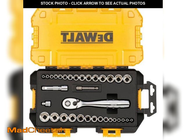 Lot 74-13129519 - DEWALT 1/4 in. and 3/8 in. Drive Ratchet &amp; Socket Set (34-Piece) - UNUSED