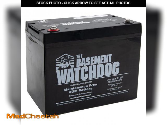 Lot 74-12541131 - THE BASEMENT WATCHDOG Model BW-27AGM Maintenance Free (AGM) Sump Pump Battery - UNUSED