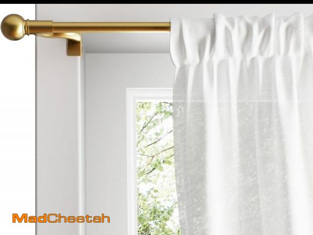 Lot 74-12399476 - Zenna Home Adjustable Curtain Tension Rod for Windows, No Drill Expandable Tension Curtain Rod with ...