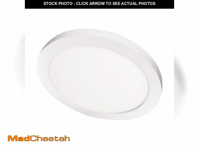 Lot 74-12412493 - Commercial Electric 15 in. 22.5-Watt Dimmable White Integrated LED 1650 Lumens Round Flat Panel Flus...
