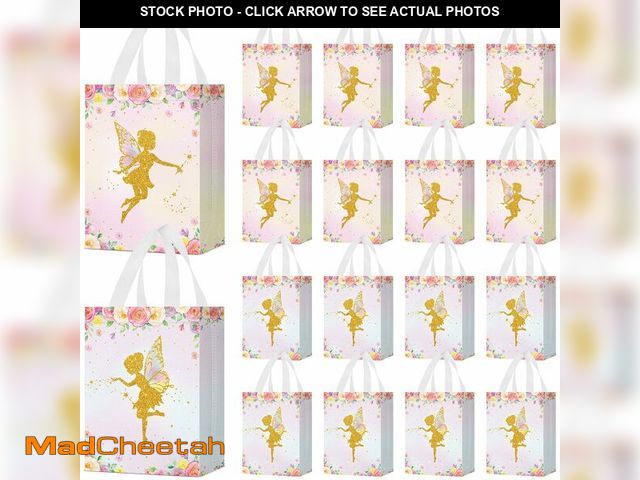 Lot 74-14336593 - Locmeo 24 Pcs Floral Fairy Party Favor Bags with Handles Reusable Non Woven Floral Fairy Goodie Bags...
