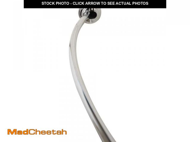 Lot 74-12194909 - Zenna Home NeverRust 50 in. to 72 in. Aluminum Dual Mount Curved Shower Curtain Rod in Chrome - UNUS...