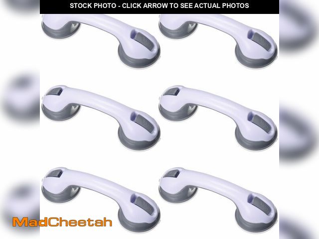 Lot 74-14144206 - AceOrbit 6 Pack 12 Inch Shower Grab Bars for Bathtubs and Showers Suction Cup Shower Handles for Sen...