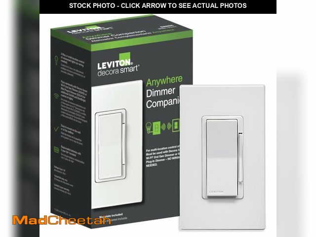Lot 74-12974497 - Leviton Decora Smart Dimmer Anywhere Companion, Add Wire-Free 3-Way/4-Way/5-Way On/Off/Dim/Bright Co...