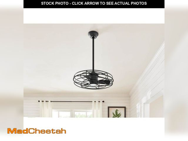 Lot 74-14222952 - Home Decorators Collection Heritage Point 25 in. Indoor/Covered Outdoor Matte Black Fandelier Ceilin...