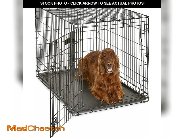 Lot 74-14250986 - MidWest Homes for Pets 42-Inch iCrate for Large Breeds, 71-90 lbs, Single Door Folding Dog Crate wit...