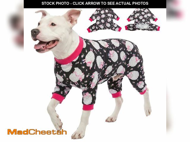 Lot 74-13717008 - LovinPet Dog Onesie XL - Anxiety Calming Dog Jumpsuit, Lightweight Onesie, Black Sheep Print, Large ...