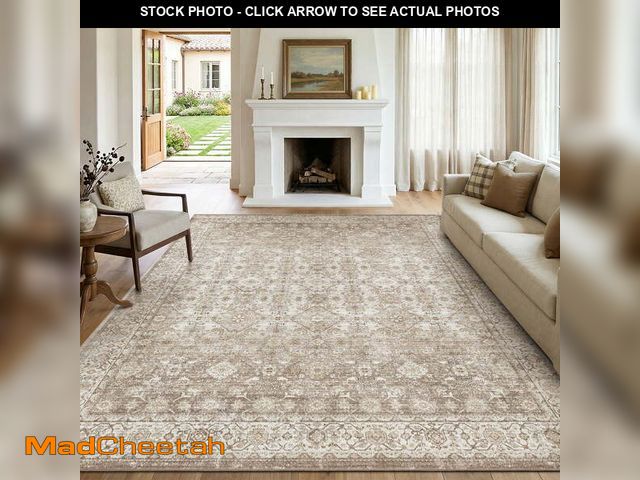 Lot 74-14219051 - SIXHOME 10'x14' Area Rugs for Living Room Washable Rugs Ombre Vintage Floral Living Room Rug Aesthet...